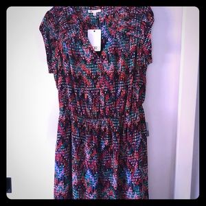 DR2 by Daniel Rainn Pleated Shoulder Dress